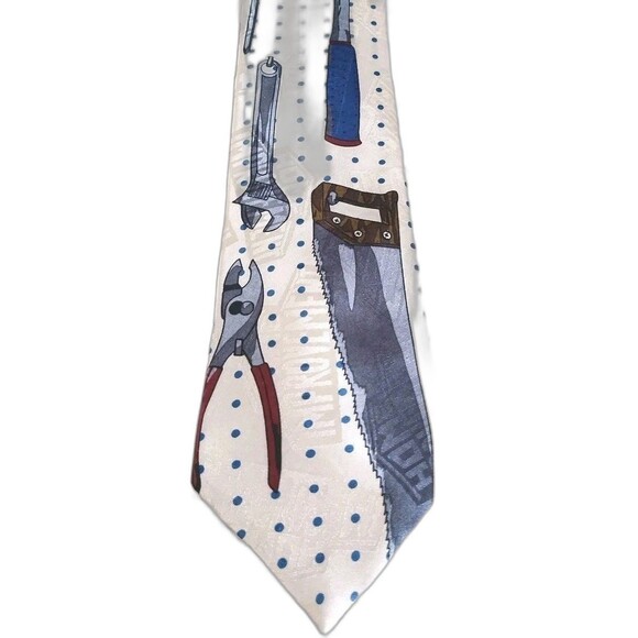 Vintage Home Improvement Tool Time Tim Allen Neck Tie Tim's Garage Workshop - Picture 1 of 5